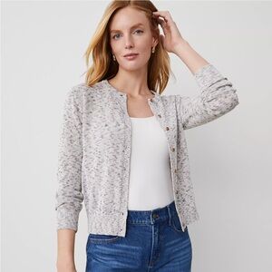 NEW! Ann Taylor Metallic Marled Ann Cardigan. Sz. M